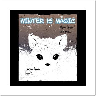 Snow fox Posters and Art